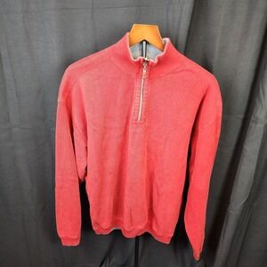 Tommy Bahama Quarter Zip Pullover Red, See Photos For Size